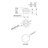 3/4" inch Red 3 LED Side Marker Clearance Light with Plug Black Ring Sealed Mini Round 3/4" Indicators Grill Lights Truck Trailer Car Bus Pickup Van Caravan Boat 12V- Qty 5